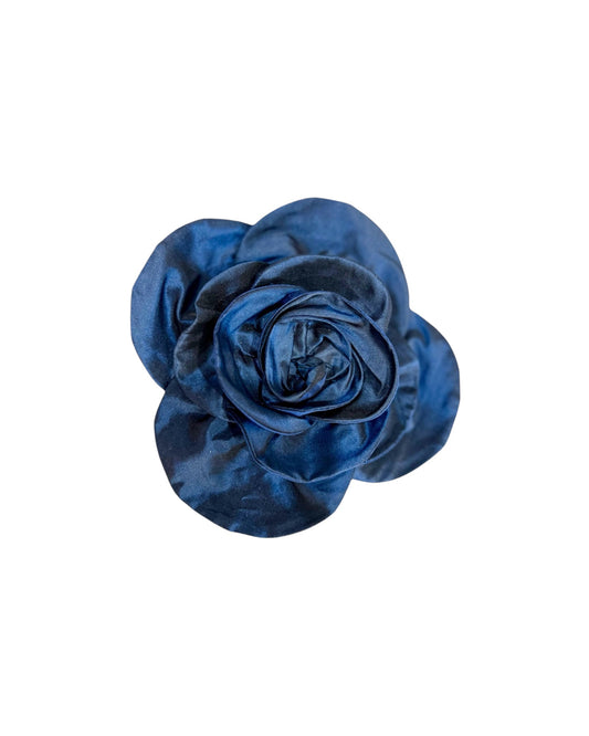 Dark Blue Rose Brooch